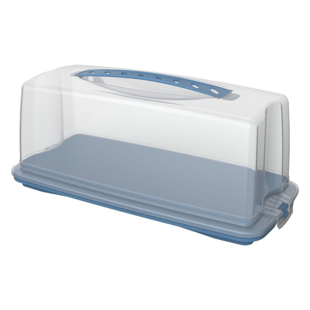 Rotho boîte à gâteaux frais 36x16,5x16,5 cm bleu horizon transparent