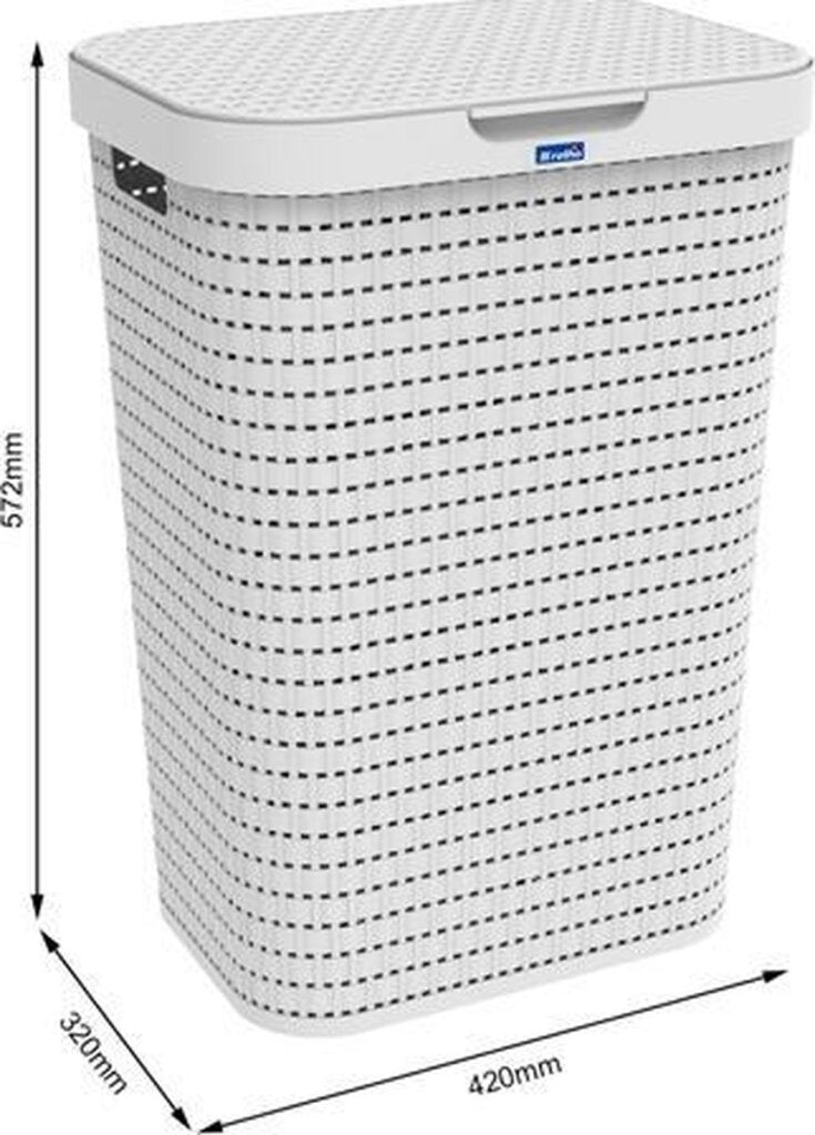 Récupérateur de linge Rotho country 55l blanc