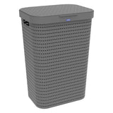 Rotho Country Laundry Basket 55L Anthracite