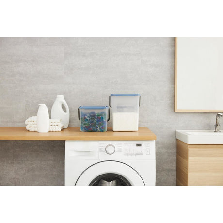 Boîte à lessive Rotho 4,5l bleu horizon transparent