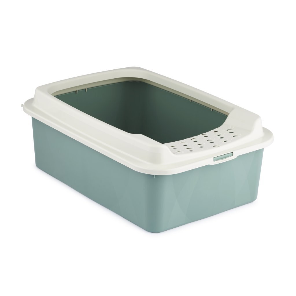 Bac à litière Rotho eco Bonnie avec entrée supérieure en sable vert