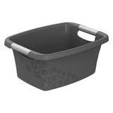 Panier à linge fleurs Rotho 12l anthracite