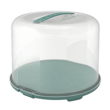 Rotho boîte à gâteaux frais xl 35,5x34,5x26 cm vert gui transparent