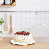 Rotho boîte à gâteaux frais xl 35,5x34,5x26 cm blanc transparent