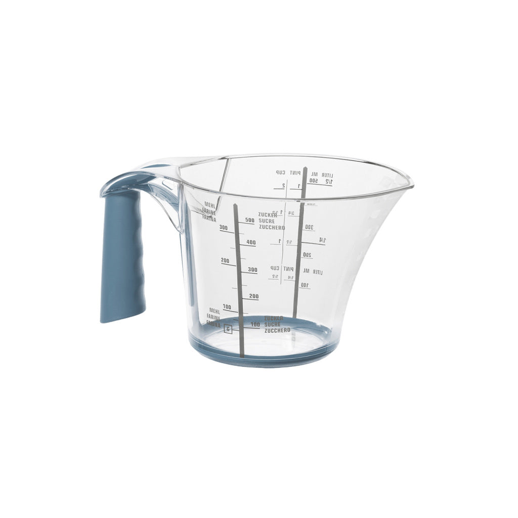 Rotho loft tasse à mesurer 0,6l horizon bleu blanc