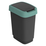 Poubelle Rotho twist 10l vert gui anthracite