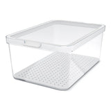 Organisateur de réfrigérateur Rotho cauma 4,65l blanc transparent