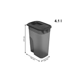 Rotho Flo Pet Food Container 4.1L Anthracite Transparent