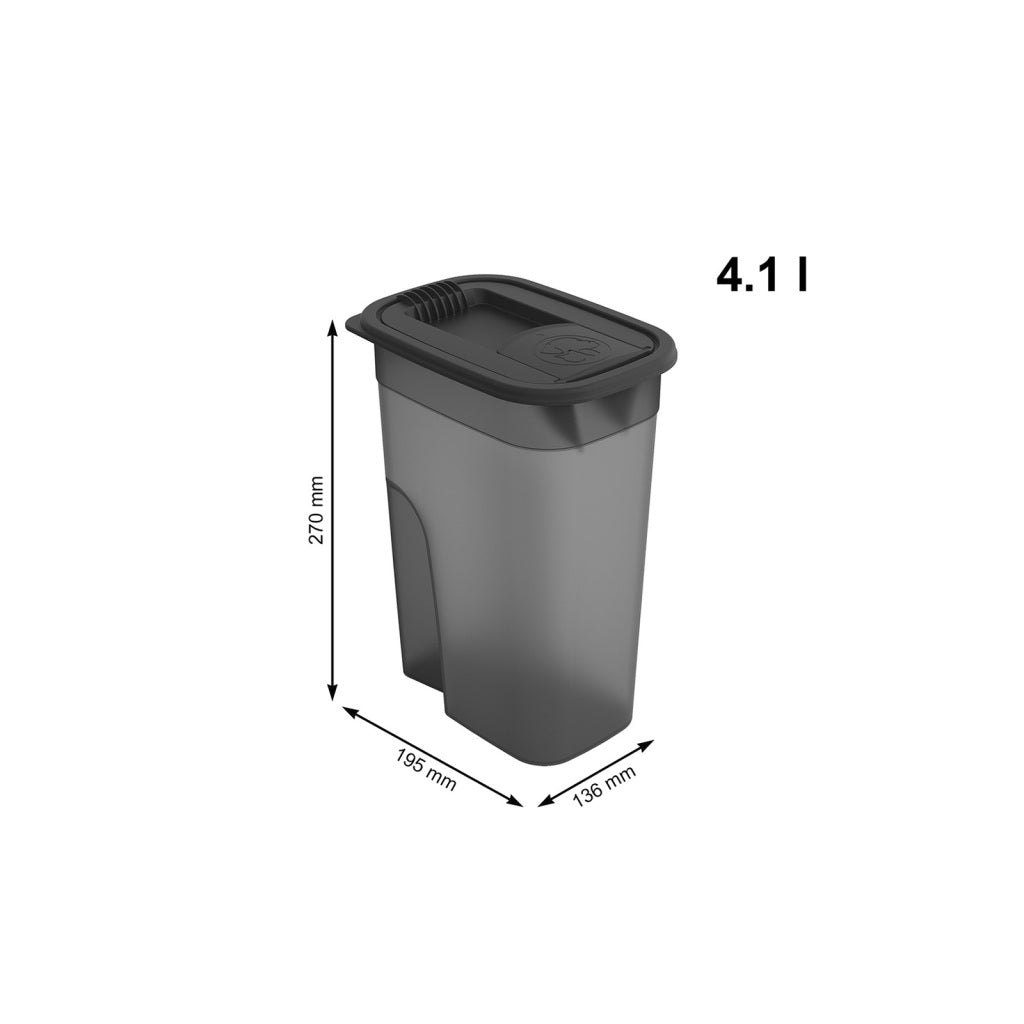 Rotho flo récipient de nourriture pour animaux 4,1l anthracite transparent