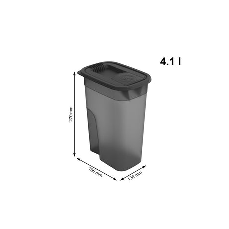 Rotho flo récipient de nourriture pour animaux 4,1l anthracite transparent