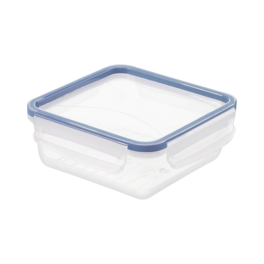 Récipient pour aliments frais carré 0,8 l clic lock bleu | 2 pièces