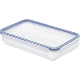 Récipient pour produits frais 1 l plat clic lock bleu | 2 pièces