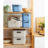 Rotho albula boîte de rangement 12l bleu horizon