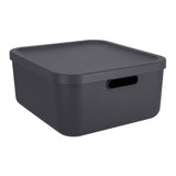 Rotho boîte de rangement décoration albula light 20 l anthracite