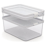 Rotho cauma set organisateur de réfrigérateur 1,3l + 2,6l + 4,65l transparent