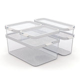 Rotho cauma set organisateur de réfrigérateur 4,65l + 2l + 1,15l + 2x 1,2l transparent