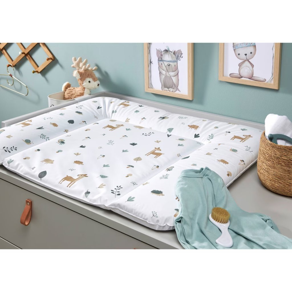 Rotho matelas à langer animaux de la forêt 85x72 cm blanc
