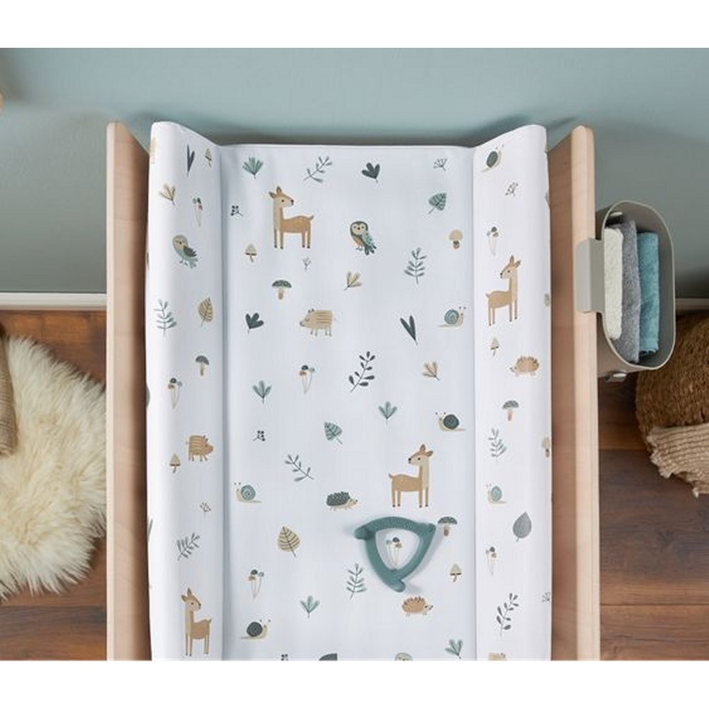 Rotho matelas à langer animaux de la forêt 50x70 cm blanc