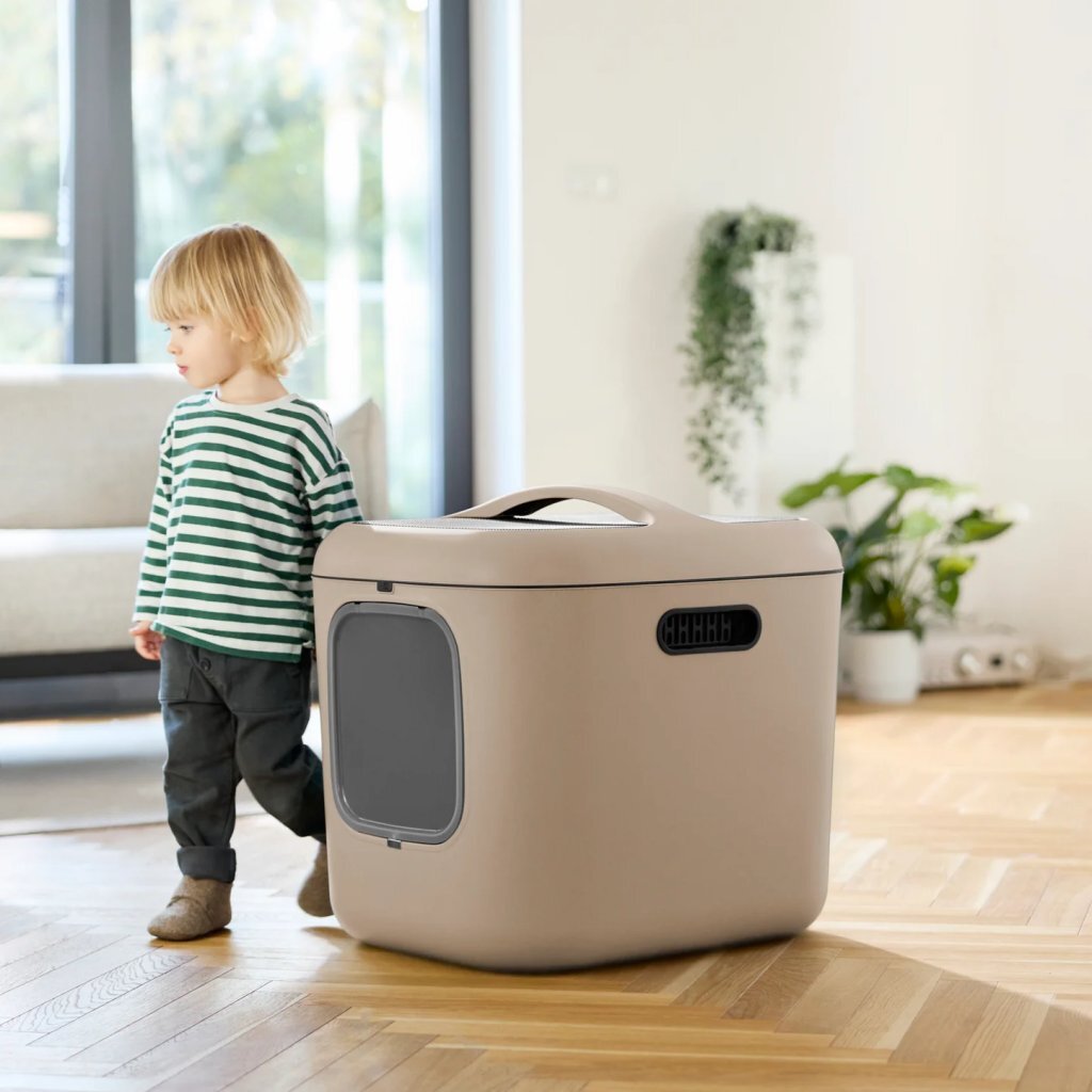 Rotho mypet biala xl bac à litière 61,4x49,2x57,6 cm beige