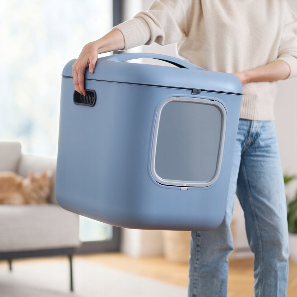 Rotho mypet biala xl bac à litière 61,4x49,2x57,6 cm bleu