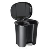 Rotho pila poubelle à pédale séparateur de déchets 2x10l noir
