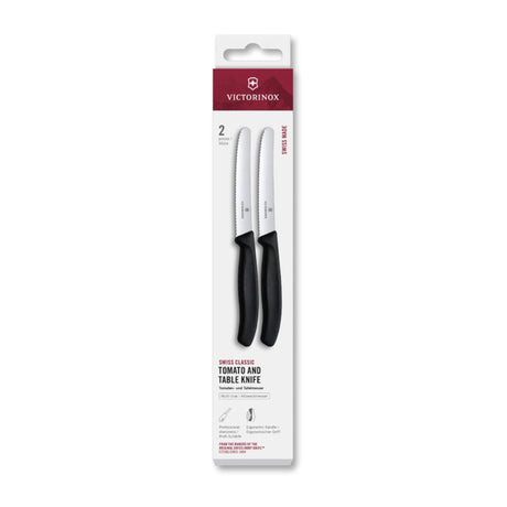 Victorinox couteau de table 2pcs dentelé 11cm noir