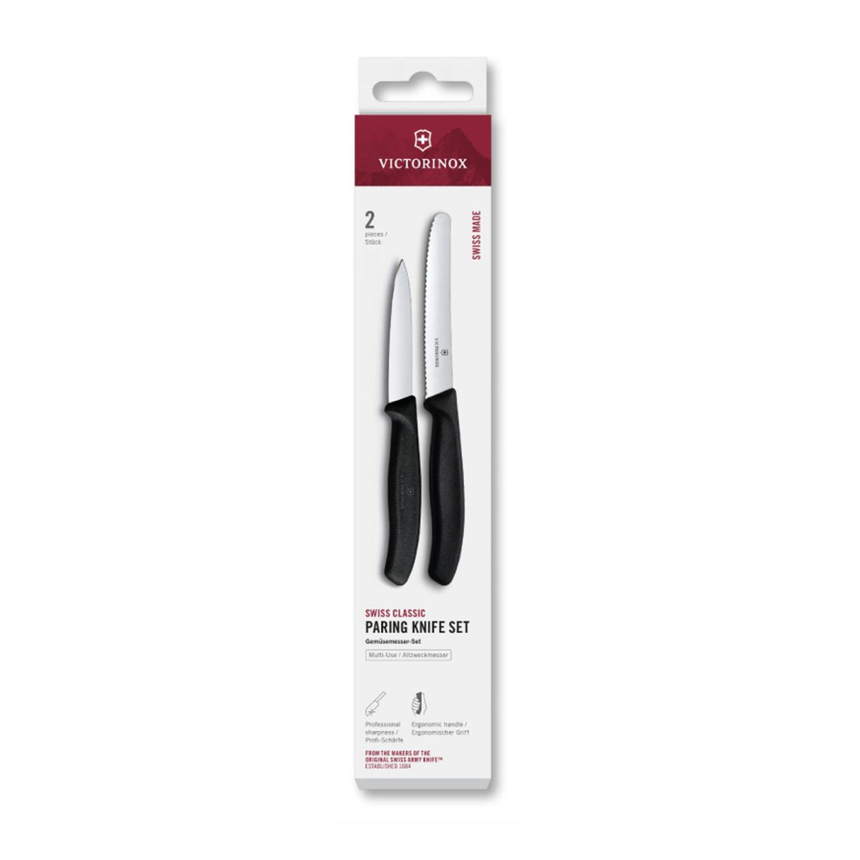 Victorinox couteau d'office couteau de table 2 pcs noir