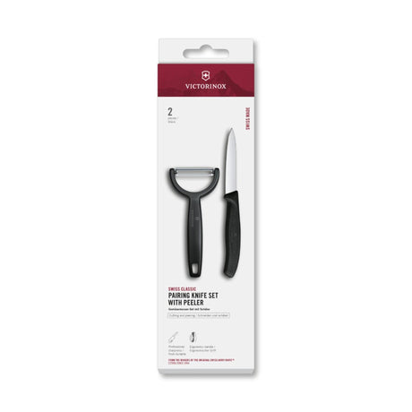 Couteau à éplucher Victorinox + éplucheur en Y noir