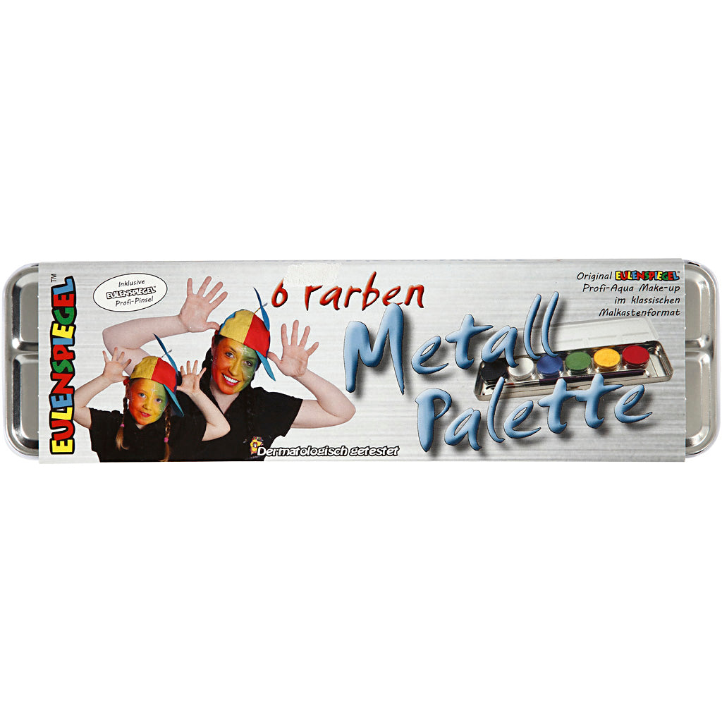 Peinture pour le visage Eulenspiegel, différentes couleurs, 6 couleurs 1 set