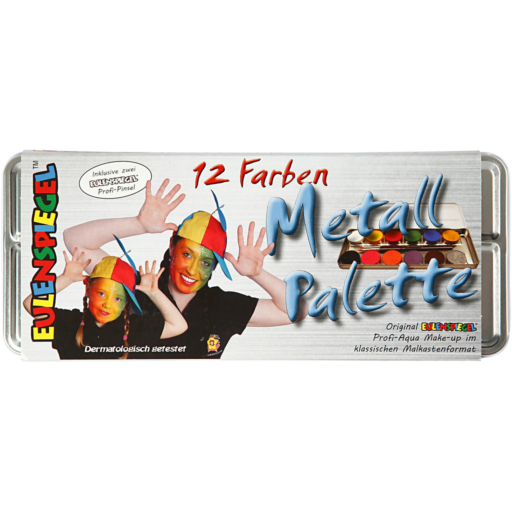 Peinture pour le visage Eulenspiegel, différentes couleurs, 12 couleurs 1 set