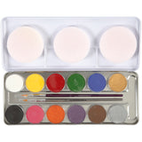 Peinture pour le visage Eulenspiegel, différentes couleurs, 12 couleurs 1 set