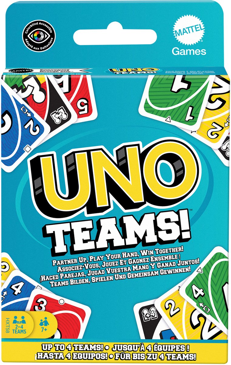 Jeu uno équipes | 4 pièces