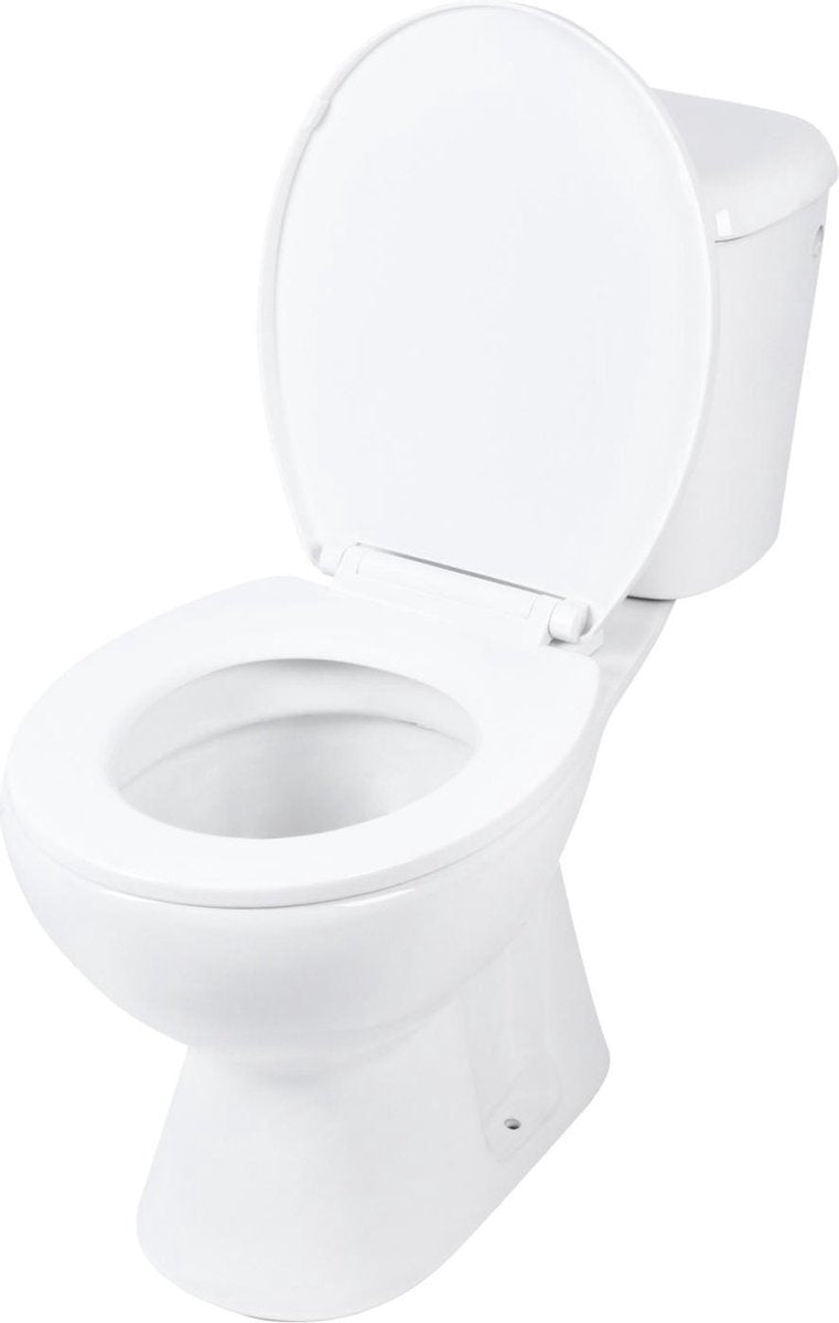 Differnz toiletpot staand met pk uitgang inclusief toiletbril wit