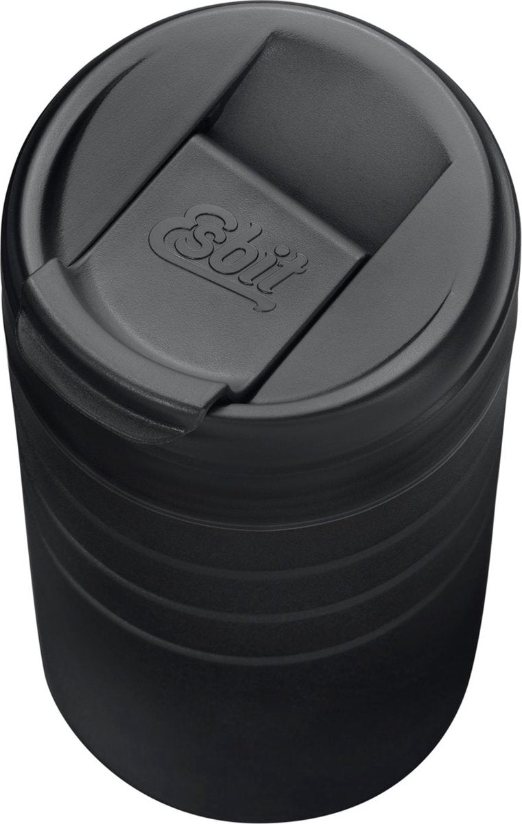 Tasse thermos Esbit majoris - 450 ml - noir mat - couvercle rabattable - acier inoxydable