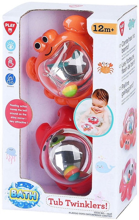 Playgo jouets de bain baignoire twinklers - crabe et poulpe - 2 pcs.