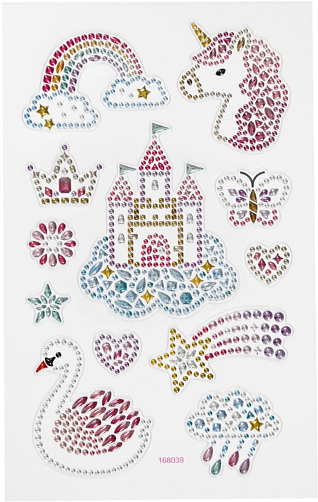 Creativ Company Diamant Stickers Unicorn, 1 feuille