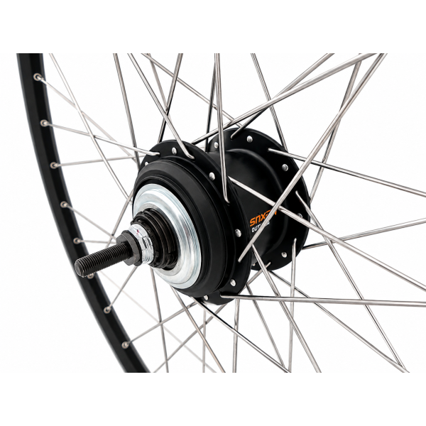 Shimano achterwiel 28 inch met nexus 8 rollerbrake - rvs spaken - zwart