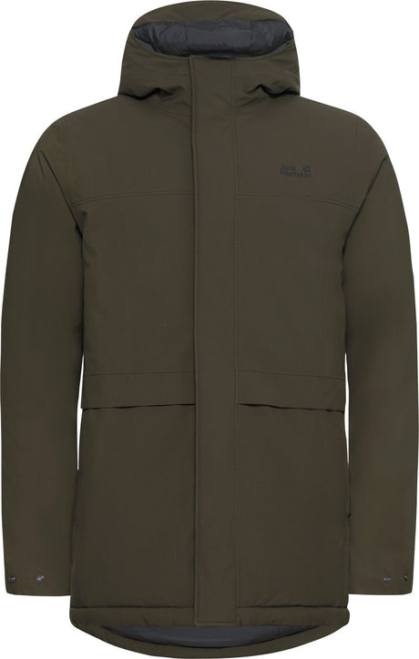 Veste outdoor homme Jack wolfskin cold camp coat m - mousse d'obsidienne