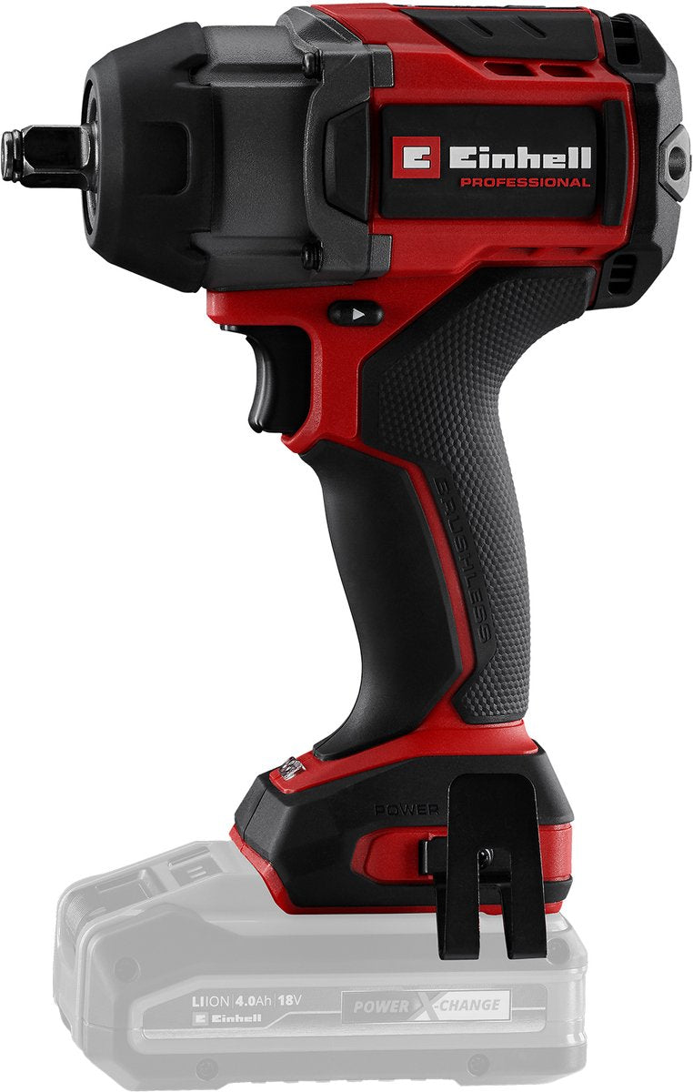 Clé à chocs professionnelle sans fil Einhell tp-cw 18 750-c li bl-solo (rouge noir, power x-change, batterie et chargeur non inclus)