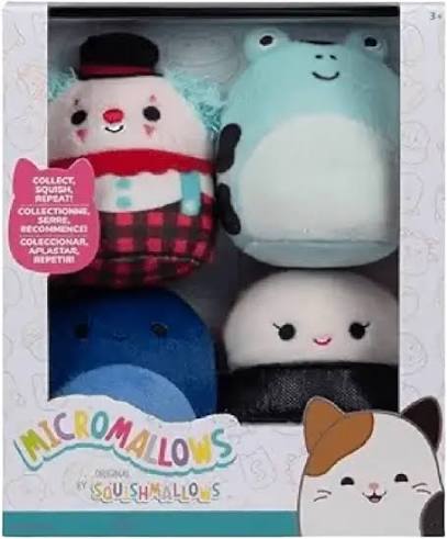 Peluche originale Squishmallows micromallows (4 pièces) 6 cm