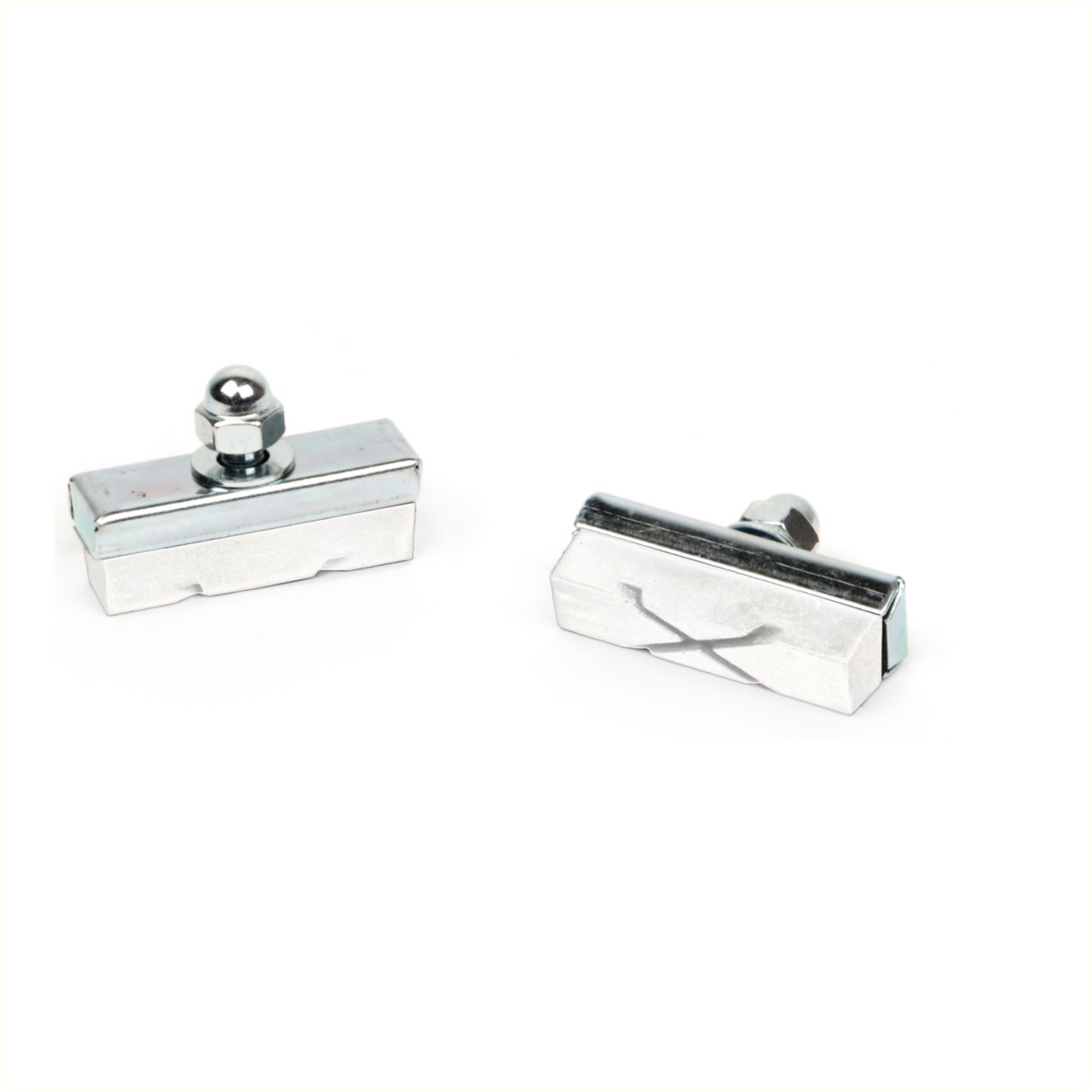 Plaquettes de frein pour jante d'étrier Elvedes, design x-groove, composé blanc par paire