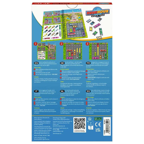 Ravensburger thinkfun tour du monde aux heures de pointe, jeu de réflexion