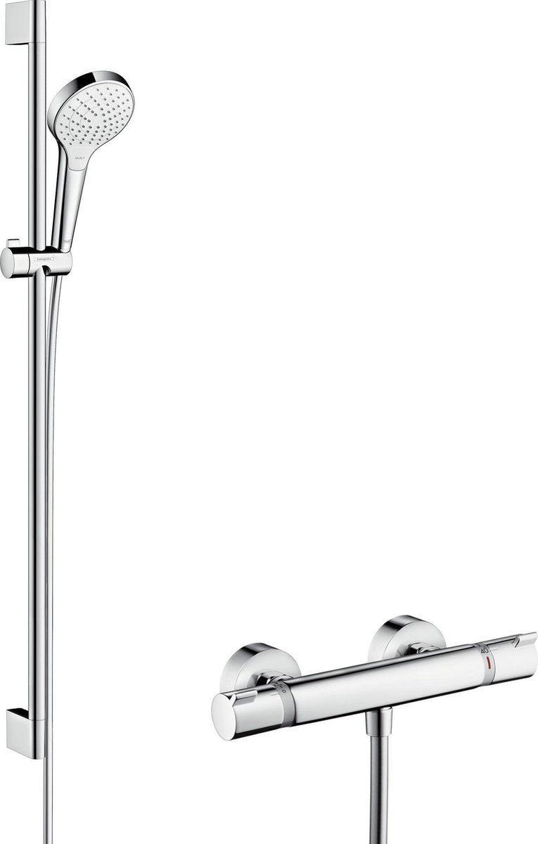 Hansgrohe croma s vario kit de rénovation 65 cm - confort - thermostat ecostat - commande à bouton select - chrome