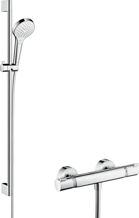 Hansgrohe croma s vario kit de rénovation 65 cm - confort - thermostat ecostat - commande à bouton select - chrome