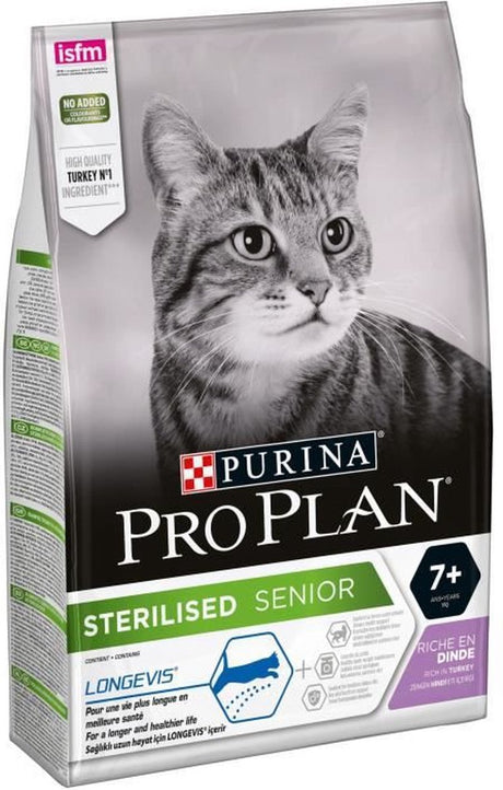 Pro plan - nourriture pour chat senior stérilisé 7+ - riche en dinde - 3 kg