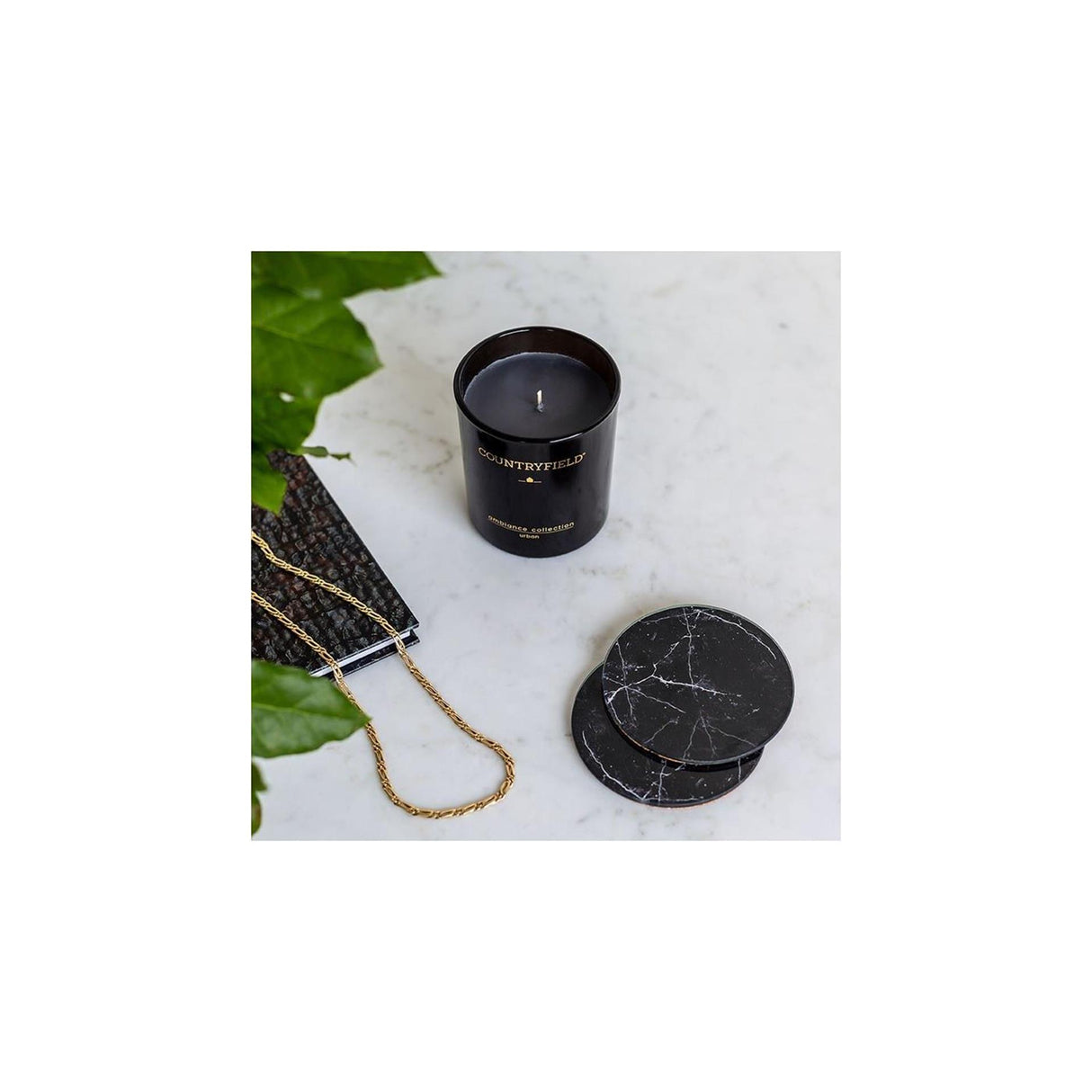 Bougie parfumée urbaine Countryfield noire ø7xh9cm
