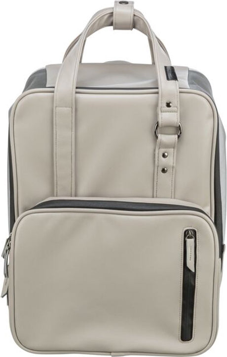 Trixie sac pour chien sac à dos style ville cuir artificiel gris clair