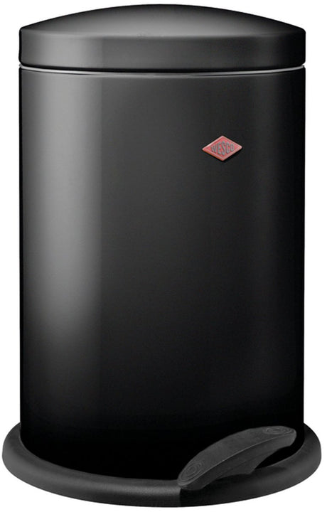 Poubelle Wesco 116 (alpha) | poubelle à pédale | 13 litres | métal - noir | poubelle - fabriquée en Allemagne