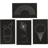 Creativ company string art, format 20x12 cm, épaisseur 10 mm, noir, 16 pièces 1 boîte