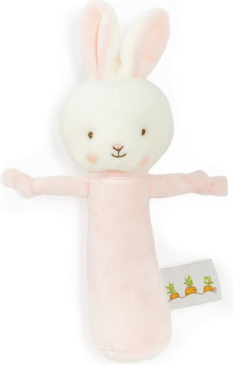 Bunnies by the bay hochet lapin - peluche - détails brodés - 15 cm - rose